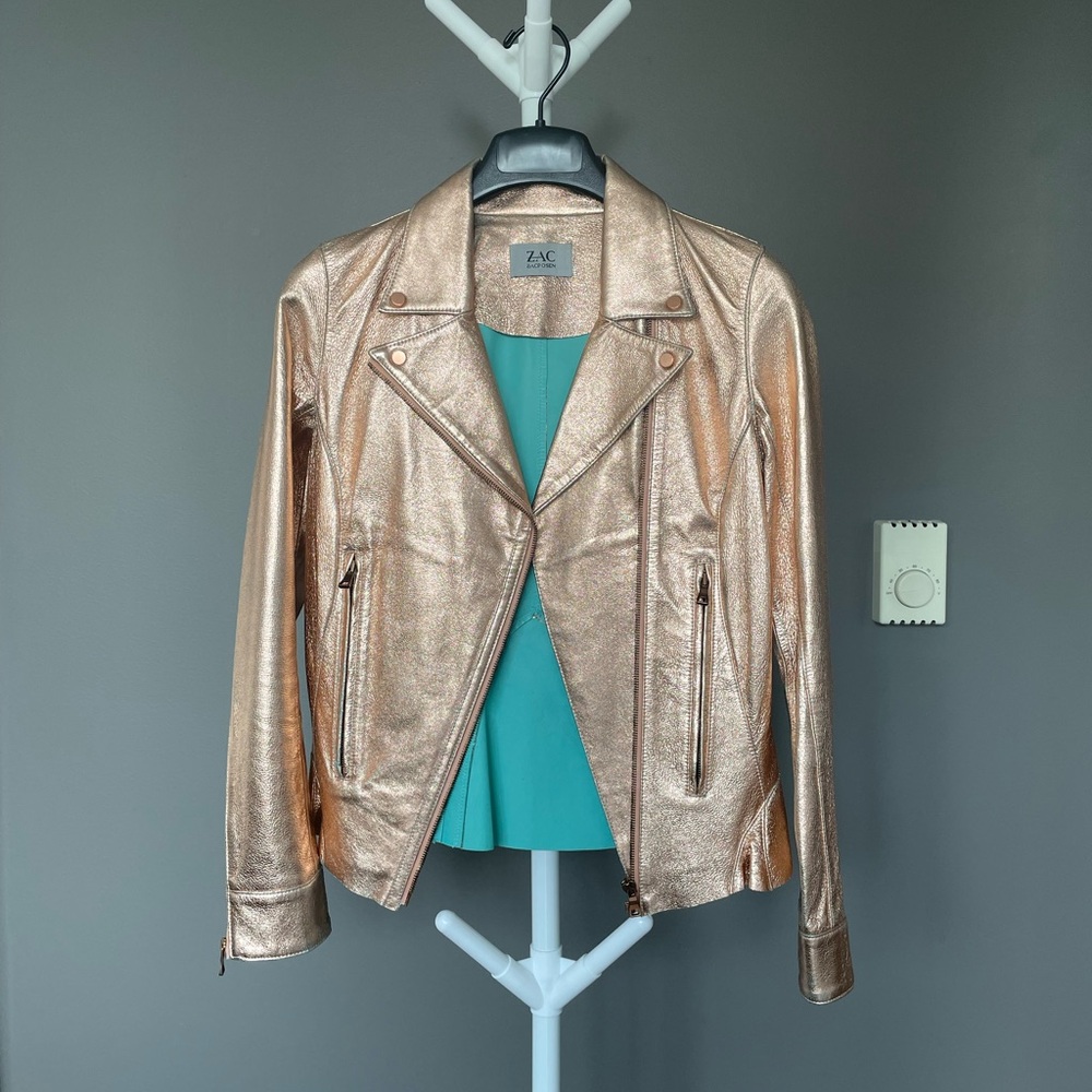 Zac Posen leather biker jacket